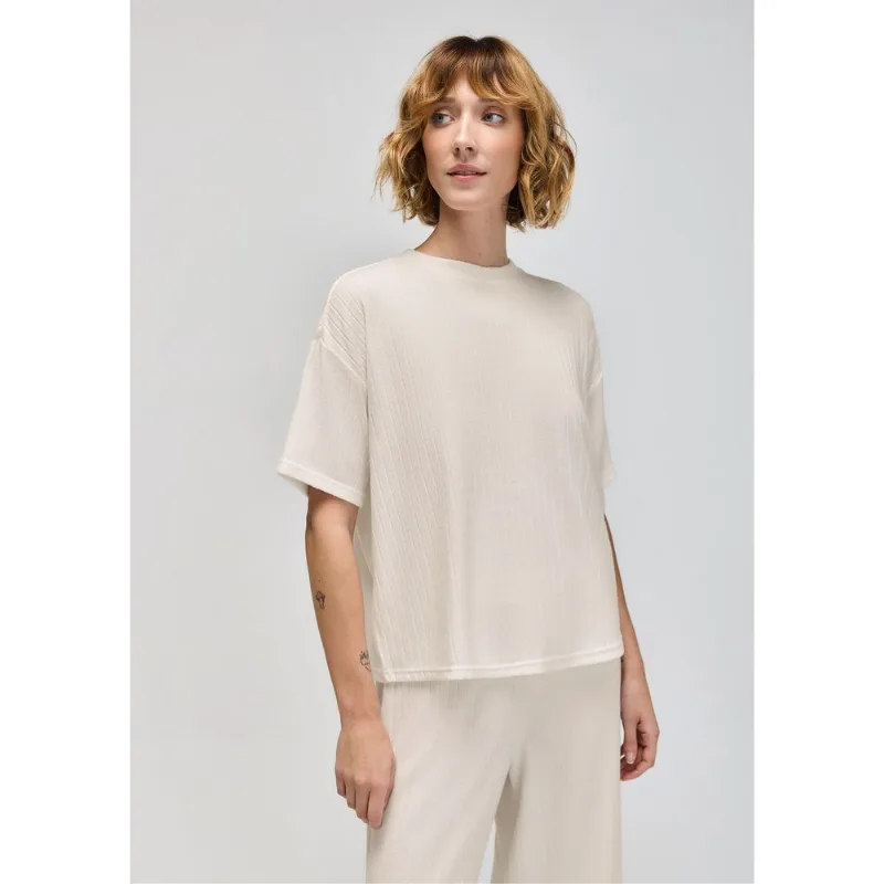 Blusa Feminina Oversized Em Tricô - Off white P