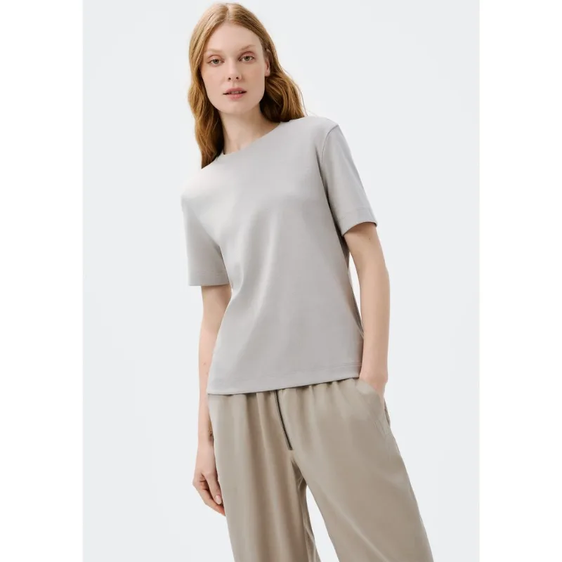 Blusa Feminina Manga Curta - Cinza G