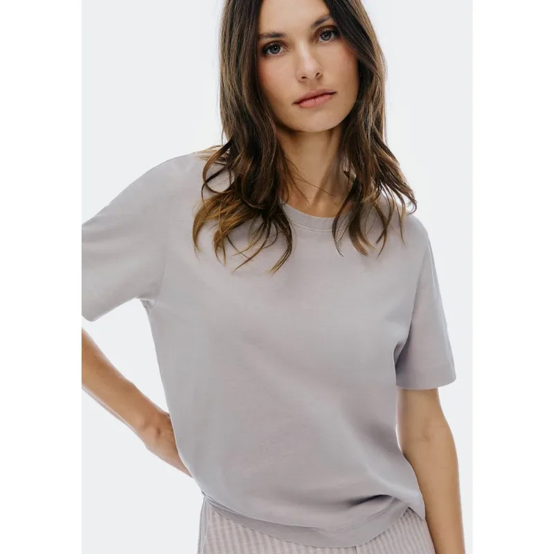 Blusa Feminina Manga Curta - Cinza M