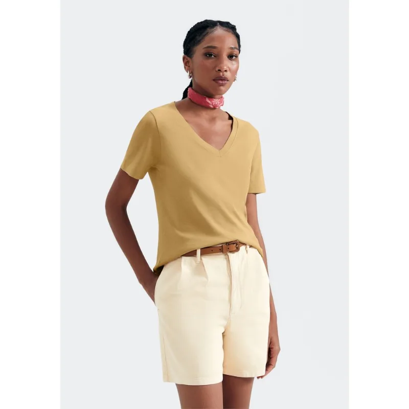 Blusa Feminina Decote V - Bege G
