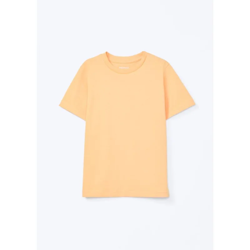 Camiseta Básica Infantil Menino Manga Curta Slim - Laranja 008