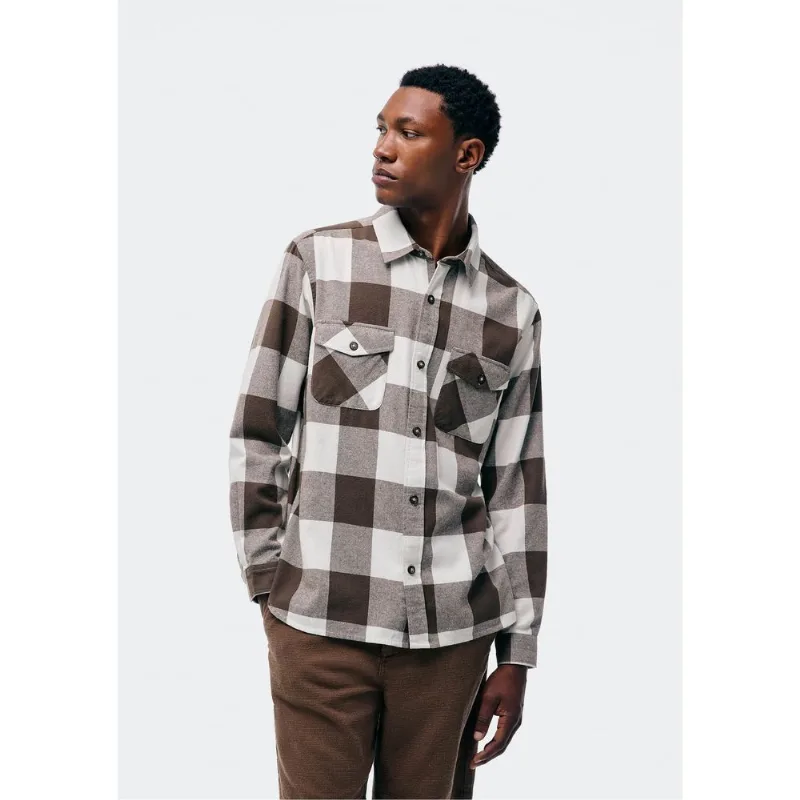 Camisa Masculina Comfort Xadrez Flanelada - Marrom M