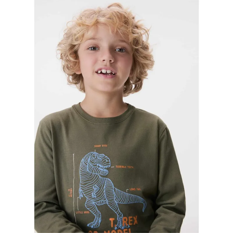 Camiseta Infantil Menino Manga Longa Com Estampa Hering Kids - Verde 008
