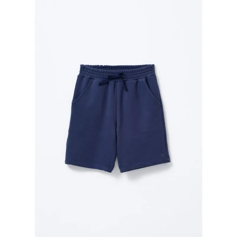 Bermuda Básica Infantil Menino Em Moletom - Azul 006