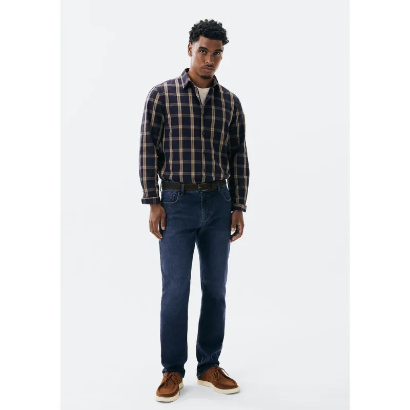 Calça Jeans Básica Masculina Reta Tradicional - Azul 046