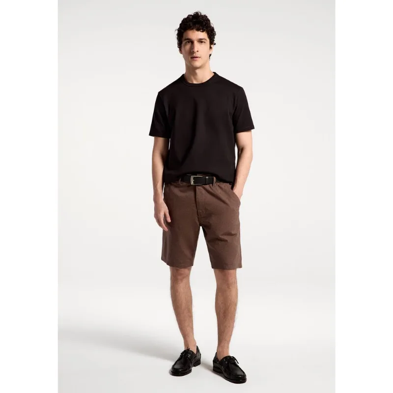 Bermuda Masculina Chino Fio Tinto - Marrom 040