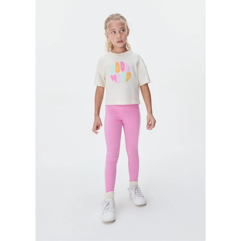 Calça Legging Básica Infantil Menina Tradicional - Rosa 006