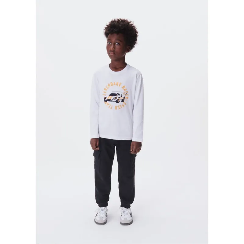 Calça Jogger Infantil Menino Com Bolsos - Preto 010