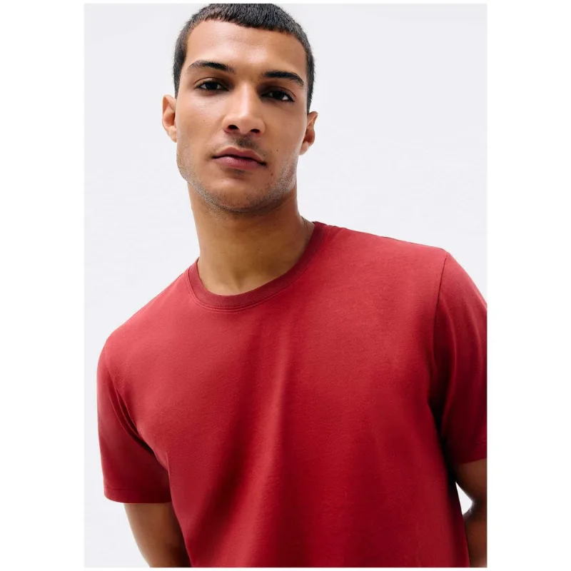Camiseta Básica Unissex Manga Curta Regular World - Vermelho XXG