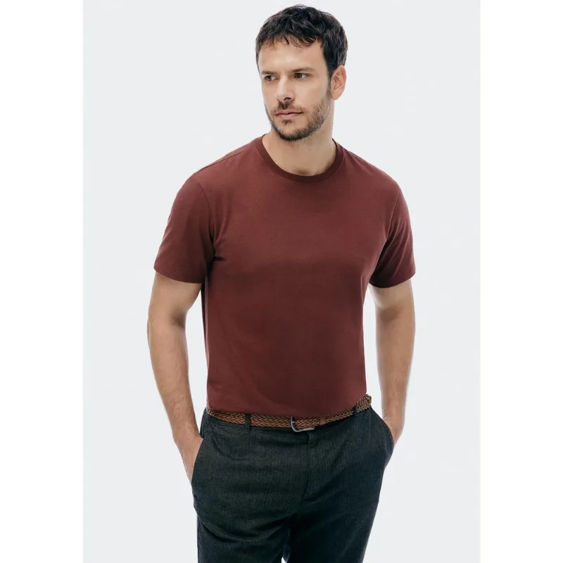 Camiseta Básica Masculina Comfort Super Cotton - Marsala G