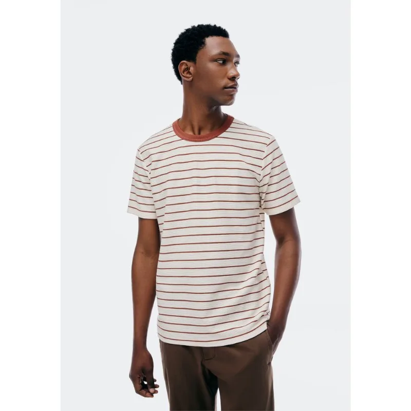Camiseta Masculina Manga Curta Listrada - Marsala XG