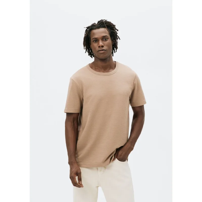 Camiseta Masculina Comfort Texturizada - Bege XXG