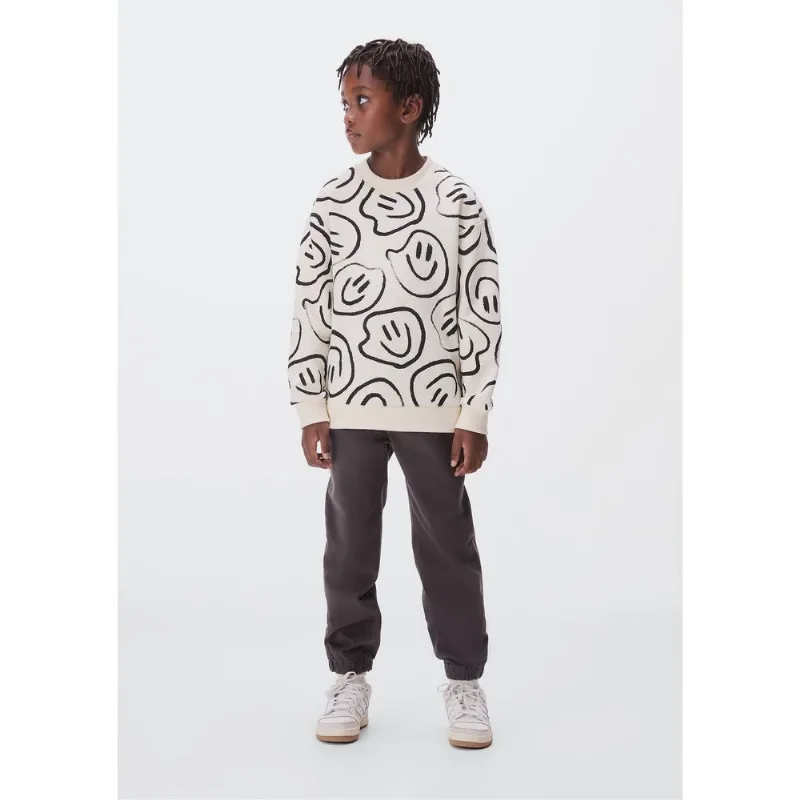 Calça Jogger Infantil Menino Em Moletom Sarjado - Cinza 010