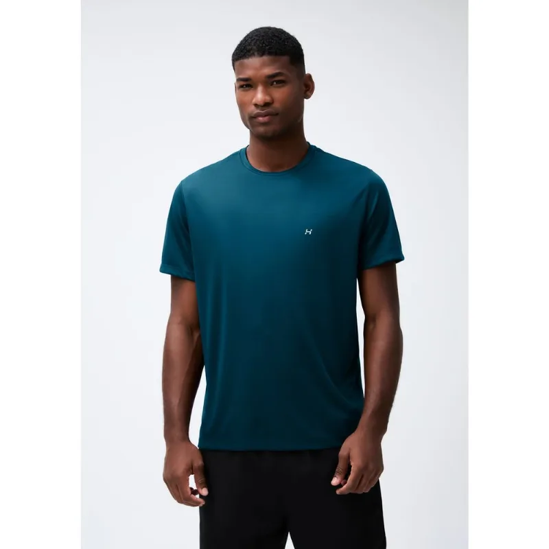 Camiseta Esportiva Masculina Manga Curta Com Refletivo Easy Care - Verde XG