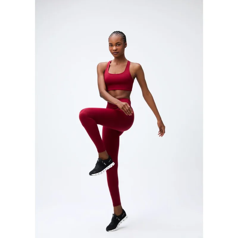 Calça Legging Esportiva Feminina Com Fio LYCRA® - Vermelho G
