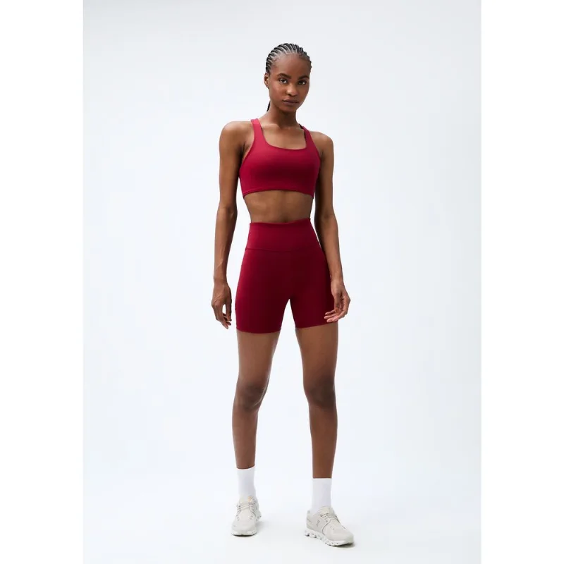 Bermuda Esportiva Feminina Biker com Fio LYCRA® - Vermelho P