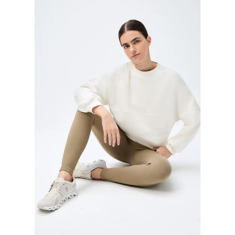 Blusão Esportivo Feminino Oversized Em Malhão - Off white P