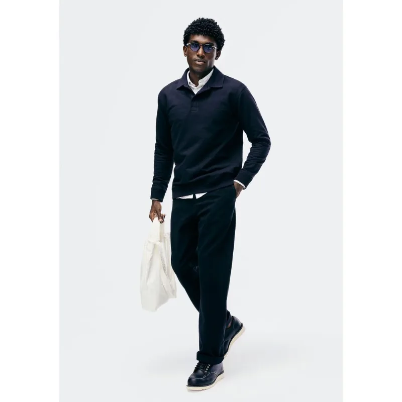 Calça Reta Masculina Em Sarja - Preto 044