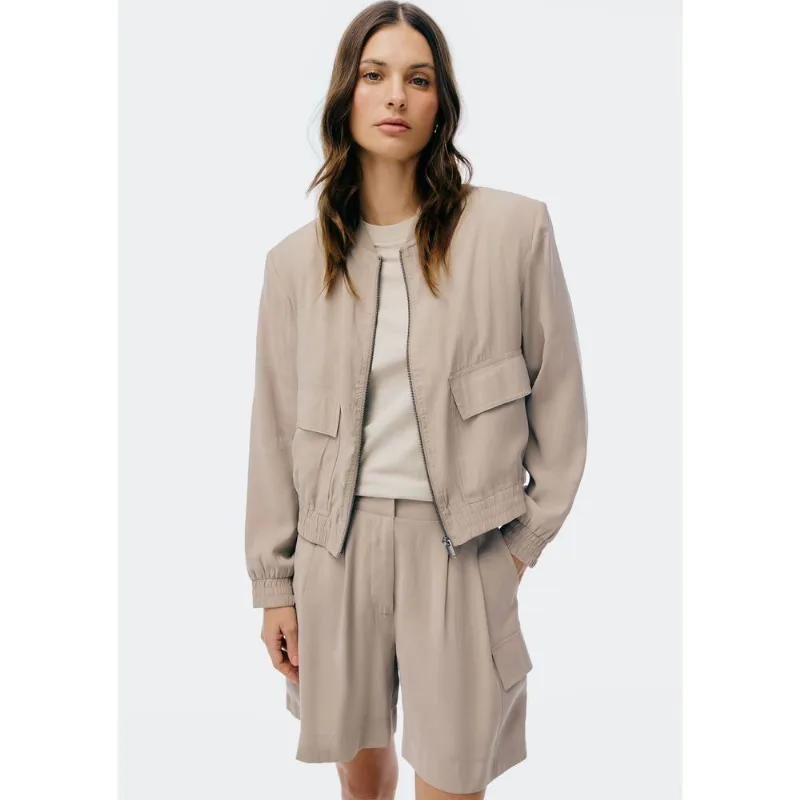Jaqueta Feminina Bomber - Cinza XG