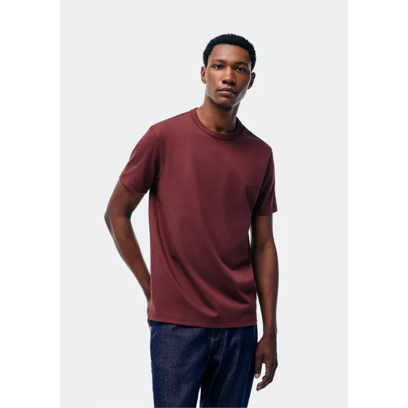 Camiseta Básica Masculina Areia Em Algodão Peruano - Marsala XXG