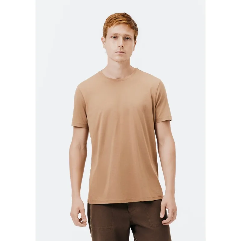 Camiseta Básica Masculina Manga Curta Pima - Bege XG