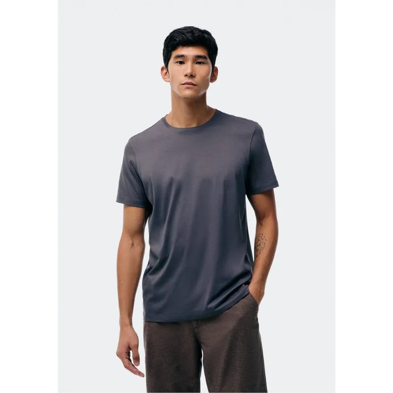 Camiseta Básica Masculina Manga Curta Pima - Cinza M