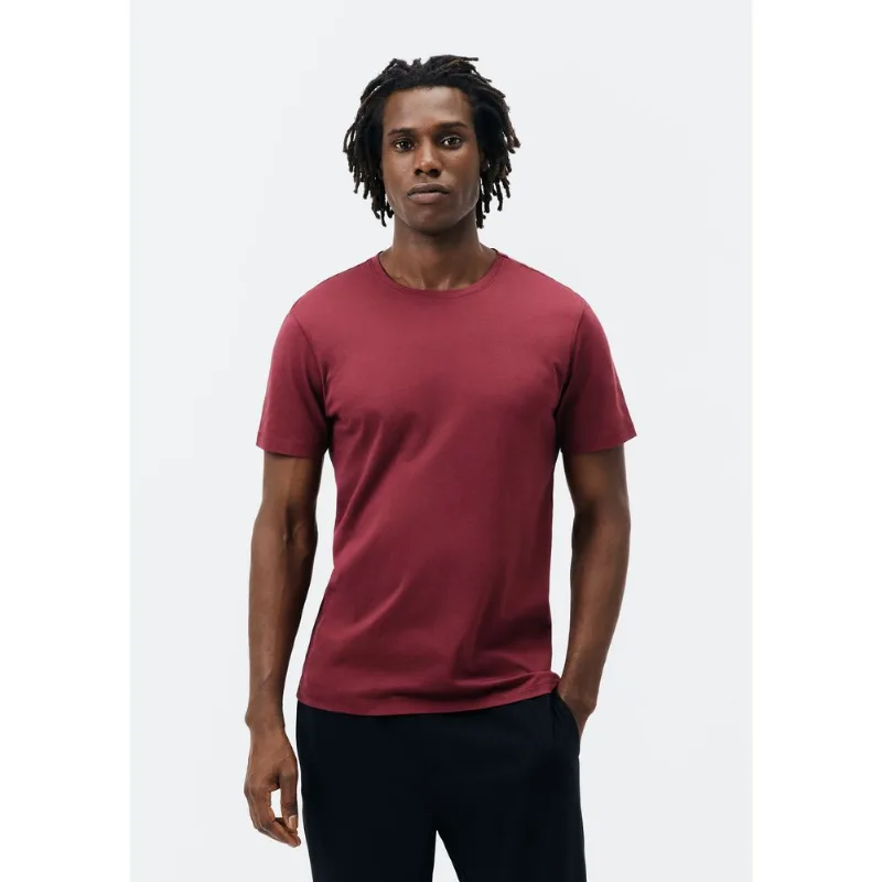 Camiseta Básica Masculina Manga Curta Pima - Vinho G
