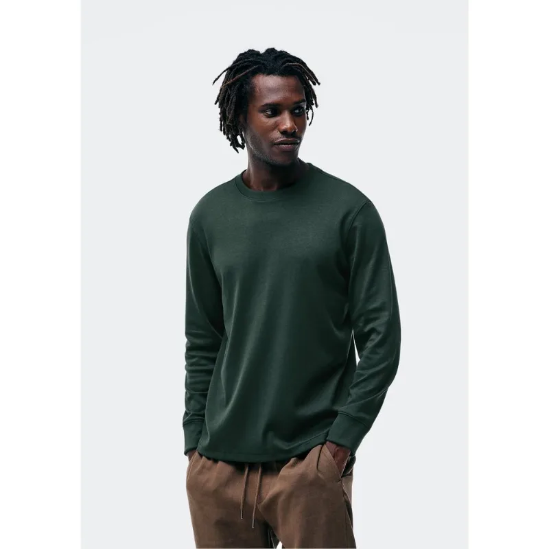 Camiseta Masculina Manga Longa Em Algodão Peruano - Verde XG