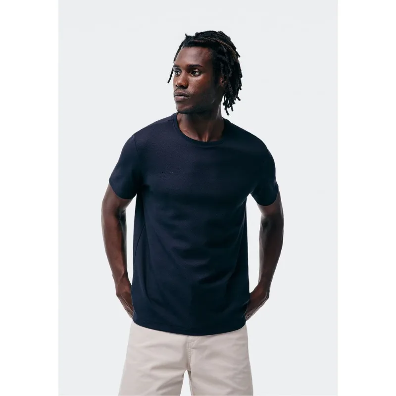 Camiseta Masculina Texturizada Em Algodão Peruano - Preto XG