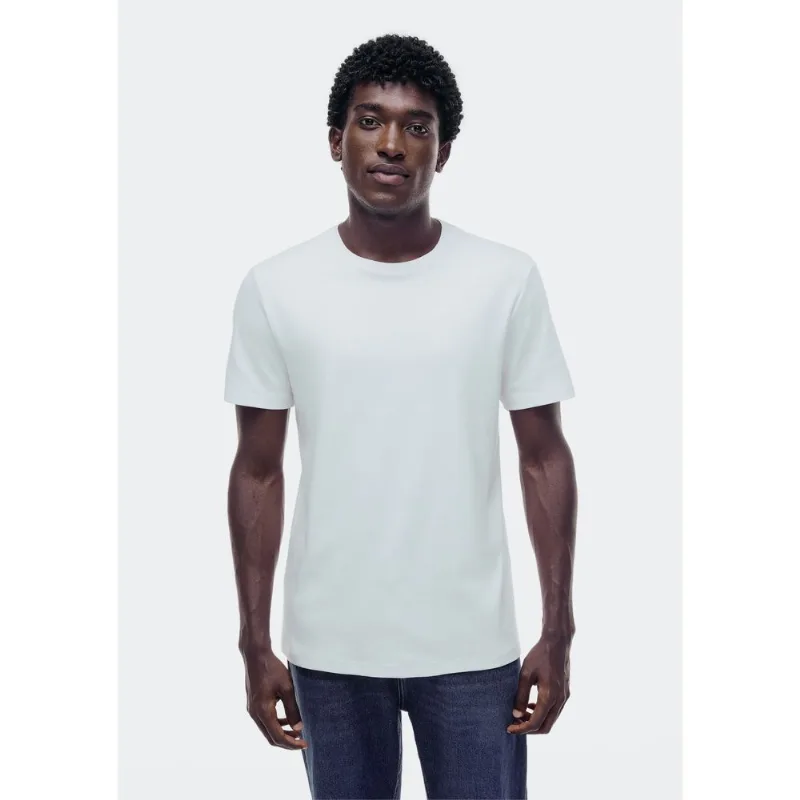 Camiseta Masculina Texturizada Em Algodão Peruano - Branco G