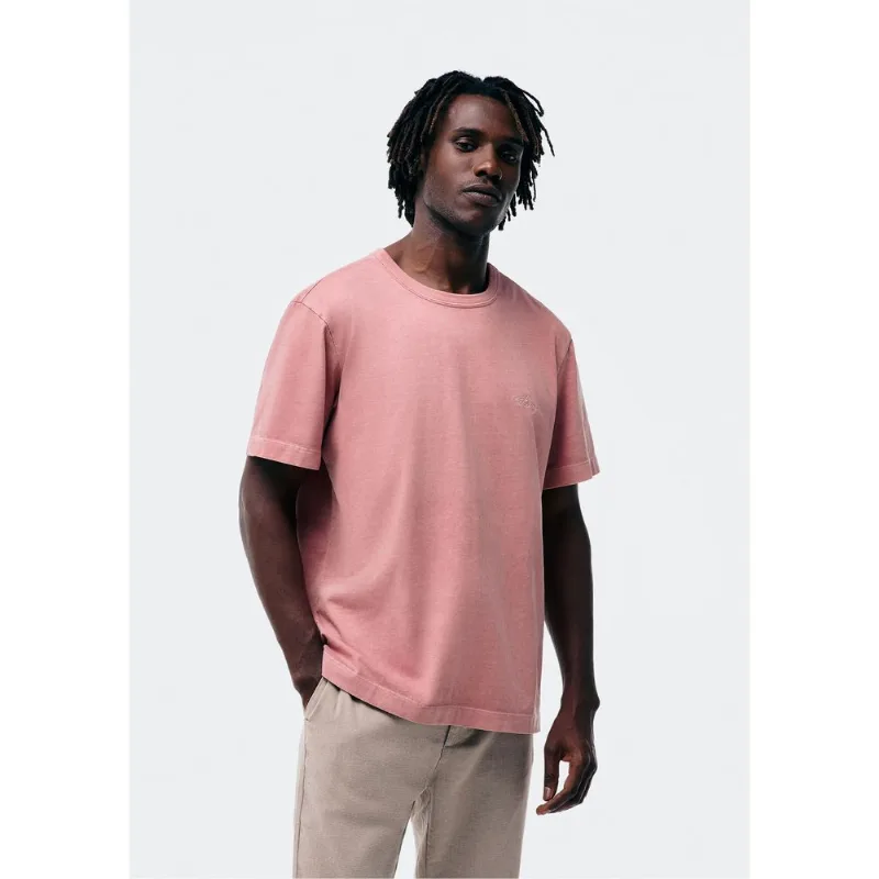 Camiseta Masculina Estonada Super Cotton Com Bordado - Rosa XXG