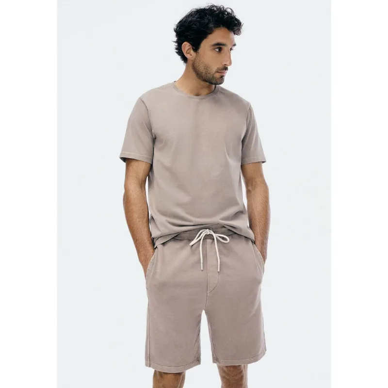 Bermuda Masculina Em Malha Estonada - Bege G