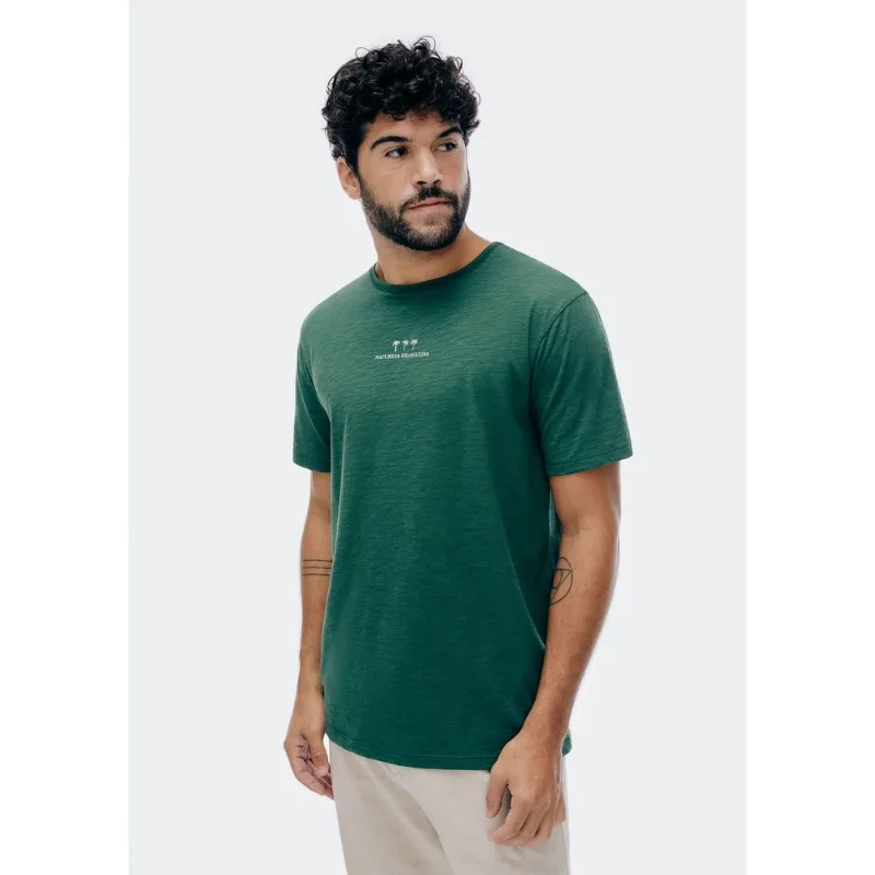 Camiseta Masculina Em Malha Flamê Com Estampa - Verde XXG