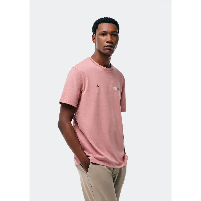 Camiseta Masculina Comfort Com Estampa Em Malha Flamê - Rosa M