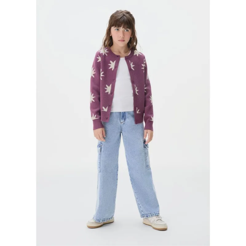 Calça Jeans Wide Leg Infantil Menina - Azul 014