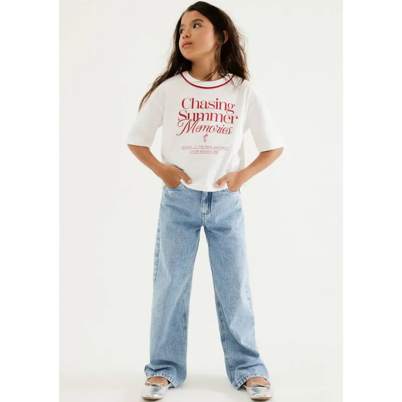 Calça Jeans Infantil Menina Skater Fit - Azul 010