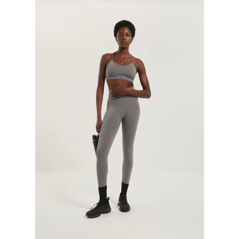 Calça Legging Feminina Rajada Sem Costura - Cinza G