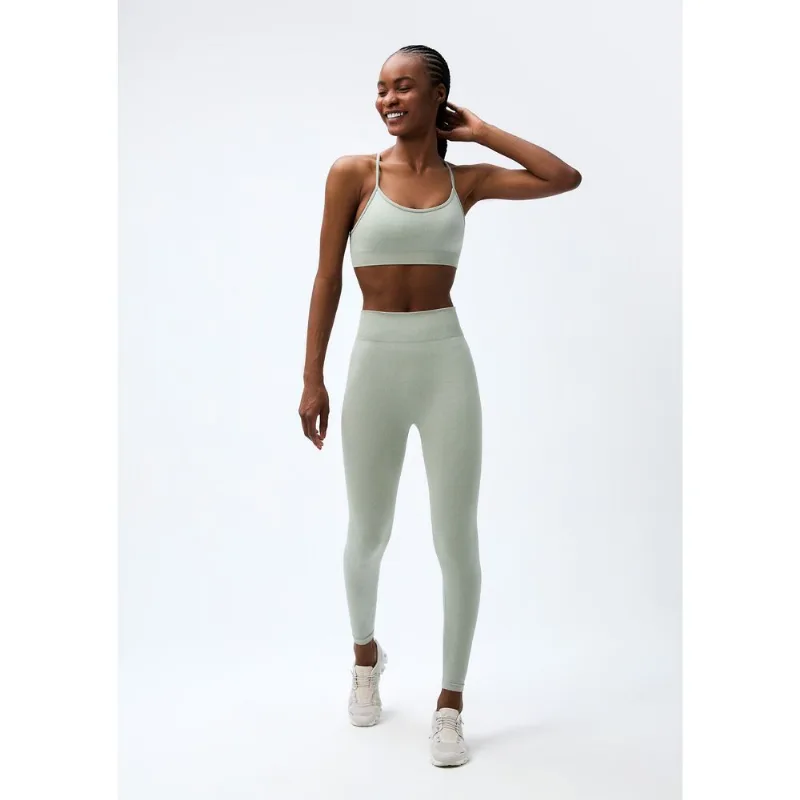 Calça Legging Feminina Rajada Sem Costura - Verde M