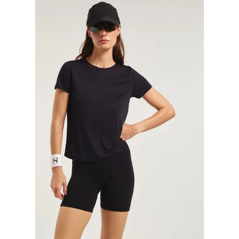 Camiseta Esportiva Básica Feminina Proteção Uv - Preto XG