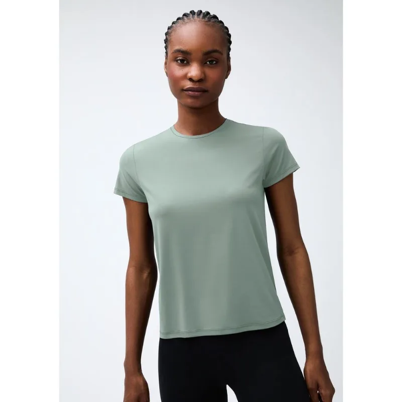 Camiseta Esportiva Básica Feminina Proteção UV - Verde G