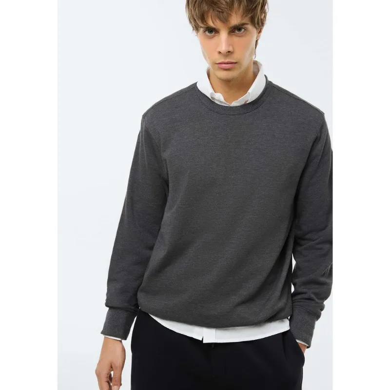 Blusão Básico Masculino Comfort Em Moletom Peluciado - Cinza EXG
