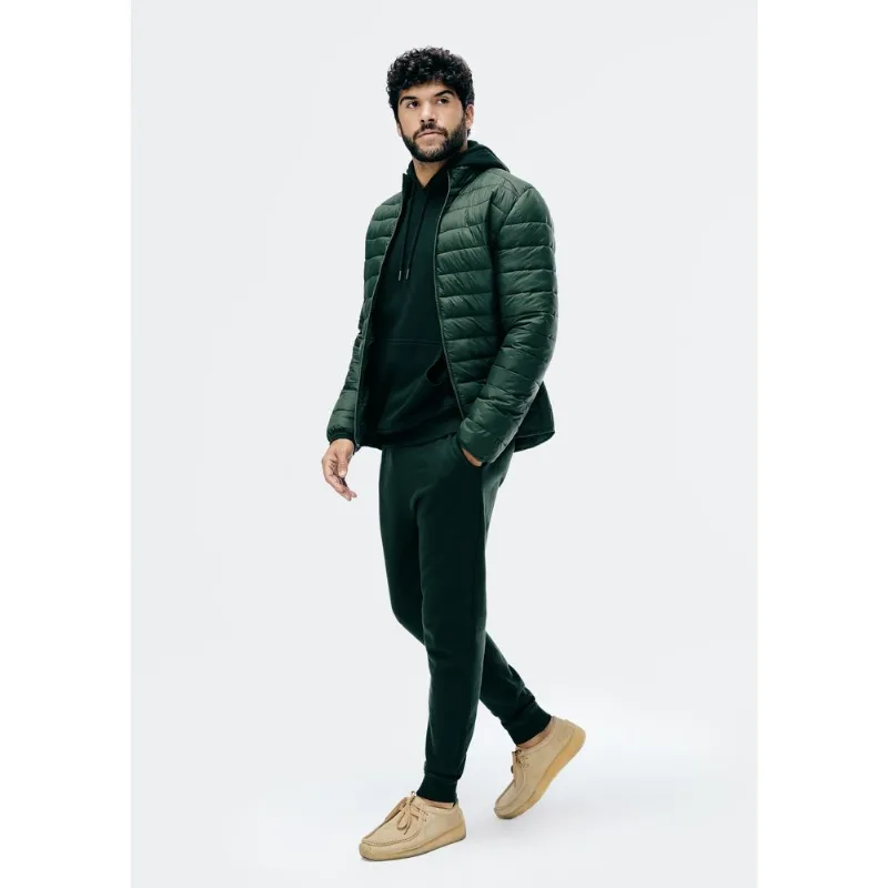 Calça Básica Masculina Jogger Em Moletom Peluciado - Verde P