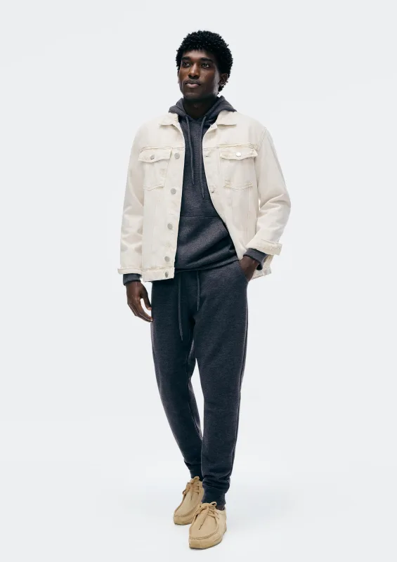 Calça Básica Masculina Jogger Em Moletom Peluciado - Cinza - Hering Adulto - Calças
