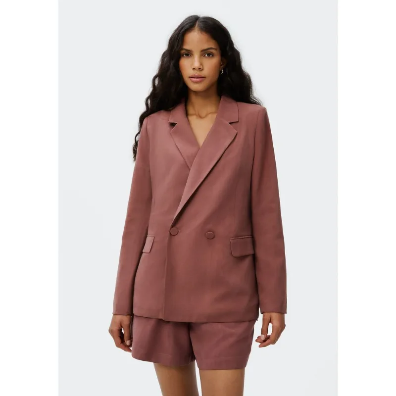 Blazer Feminino Transpassado - Marrom P