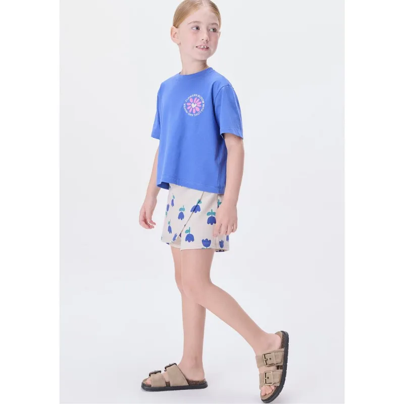 Conjunto Curto Infantil Menina - Azul 014