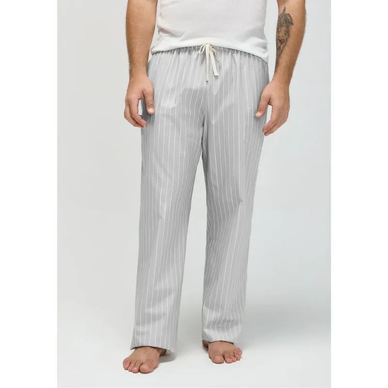 Calça Masculina Estampada Listrada - Cinza XXG