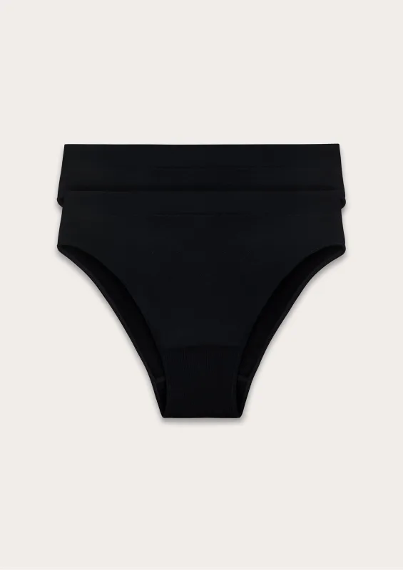 Kit 2 Calcinhas Clássicas Sem Costura - Preto - Hering Intima - Calcinhas