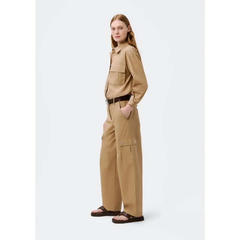 Calça Feminina Carrot Empapelada - Bege 040