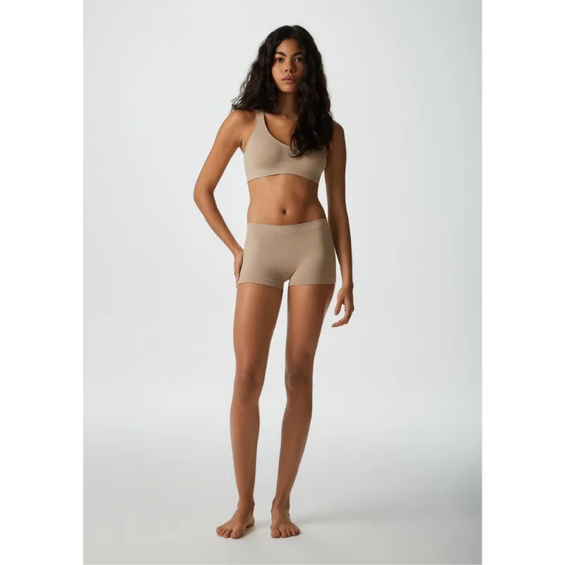 Calcinha Boyshort Sem Costura - Bege G
