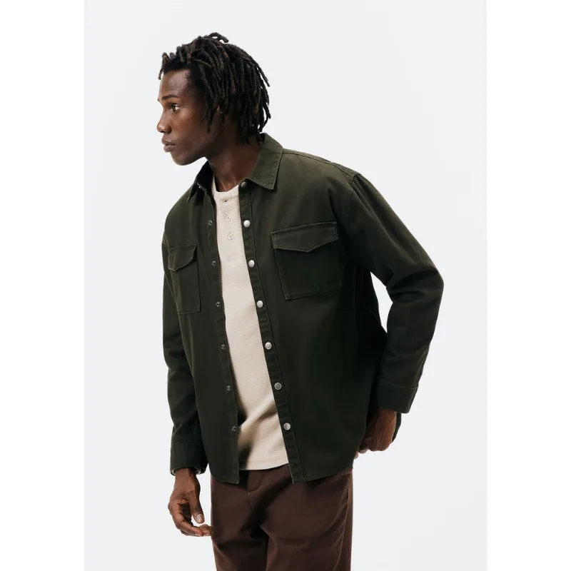 Camisa Masculina Regular em Sarja - Verde G